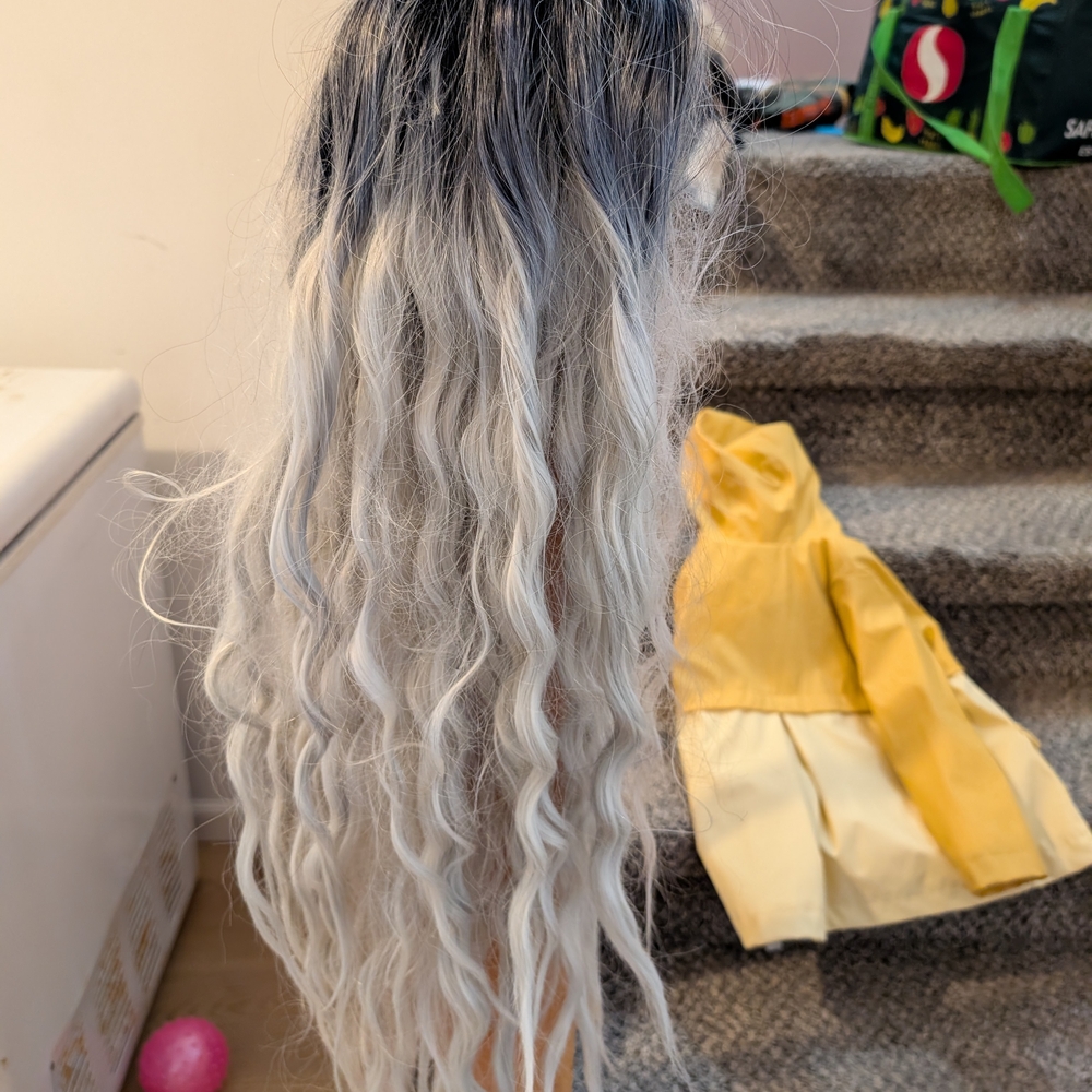 Stylish Black and White Ombre Wig